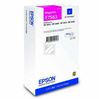 Original Epson C13T756340 / T7563 Tinte magenta