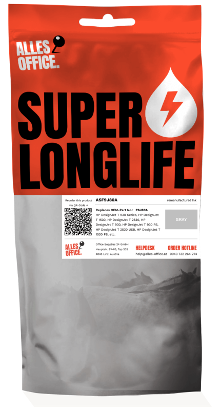 Superlonglife HP F9J80A / 727 Tinte grau