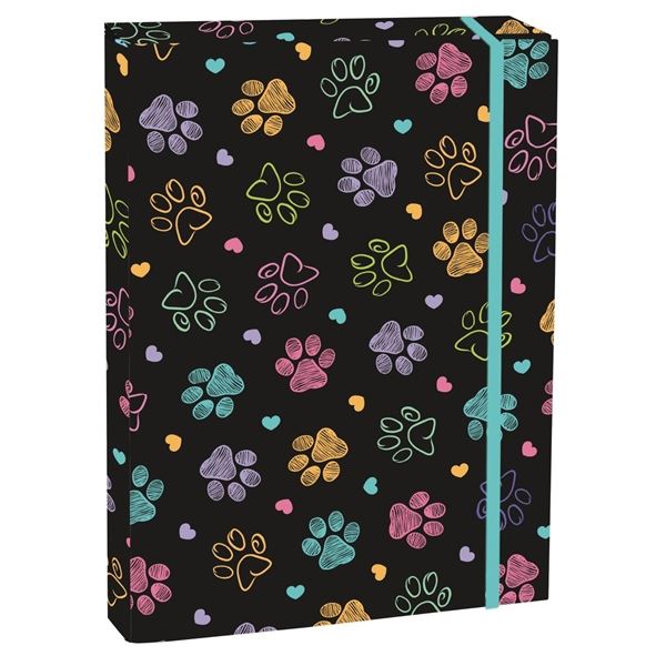 A5 Notizbuchbox mit Klappe, Paws