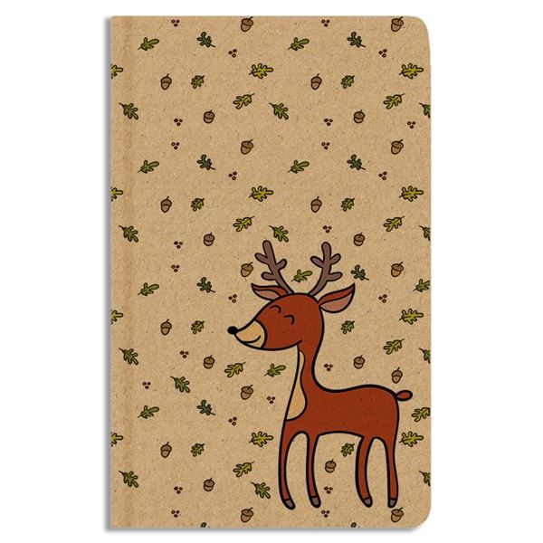 Sauberes Notizbuch A5, Kraft, Hirsch