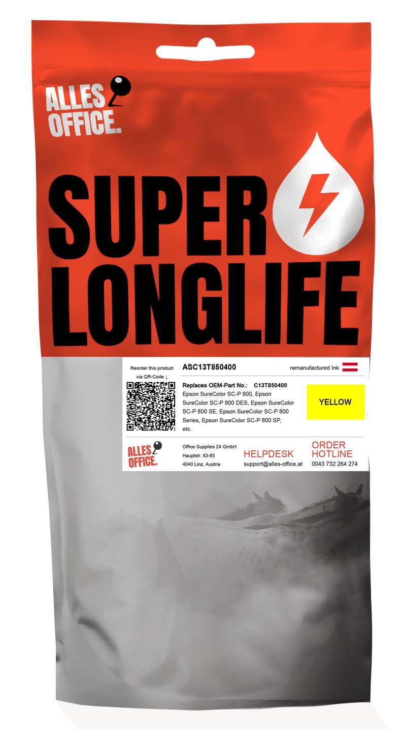 Superlonglife Epson C13T850400 / T8504 Tinte gelb