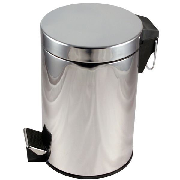 Kunststoff-Mülleimer, Chrom, 5 l