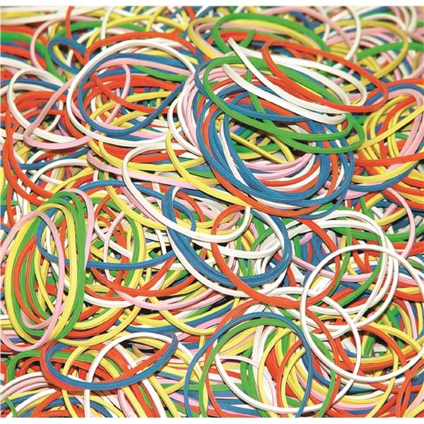 Gummibänder - Farbmischung, Ø 60 mm, 100 g