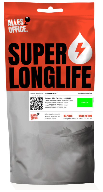 Superlonglife Canon 0890B001 / PFI-101G Tinte grün
