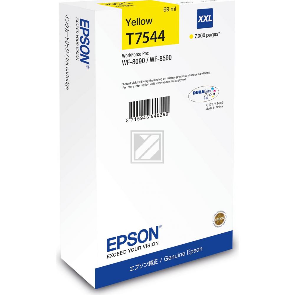 Original Epson C13T754440 / T7544 Tinte gelb