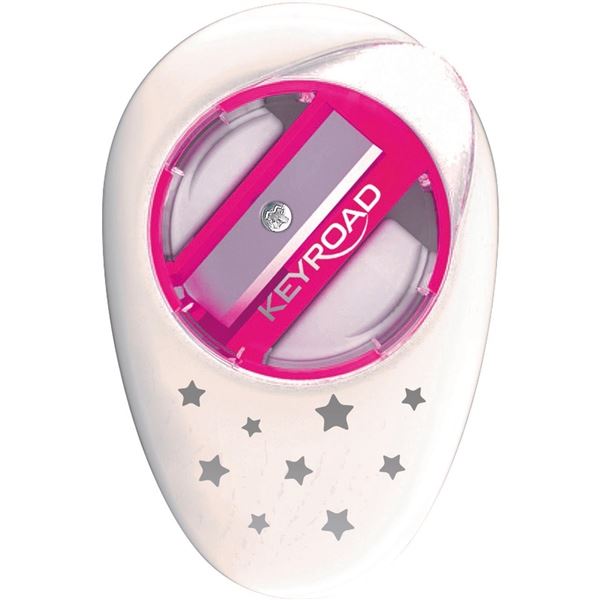 KEYROAD Cappy Gummibleistiftanspitzer, 2in1, rosa