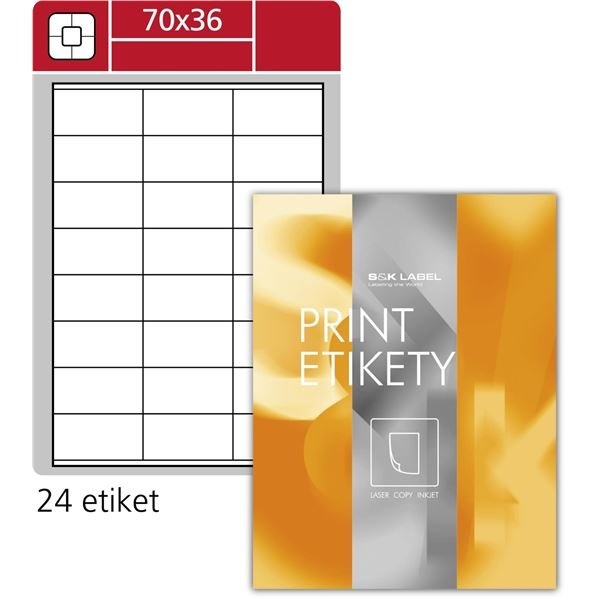 Ablösbare Etiketten, weiß, 70,0 x 36,0 mm, 2400 Stück