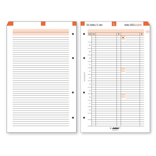 Tagespläne, A5, Laufzeit