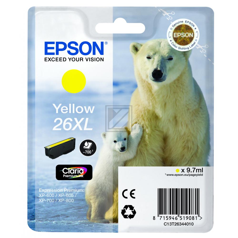Original Epson C13T26344012 / 26XL Tinte gelb