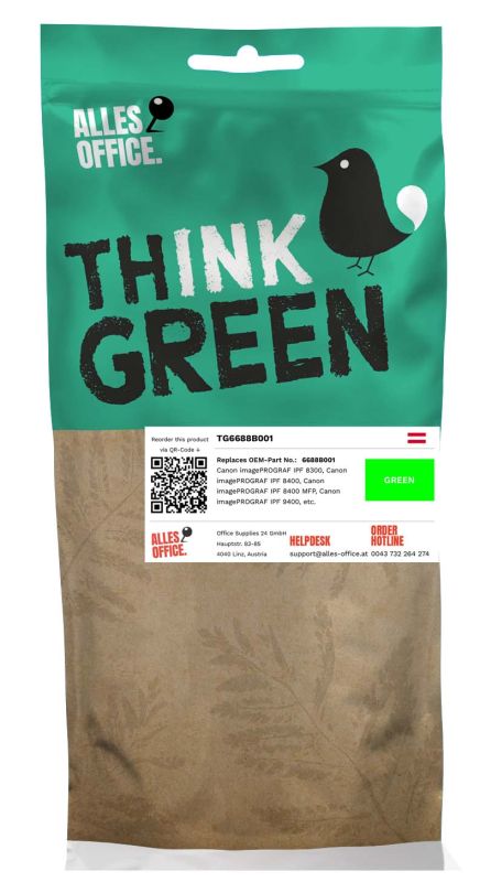 ThinkGreen Canon 6688B001 / PFI-706G Tinte grün