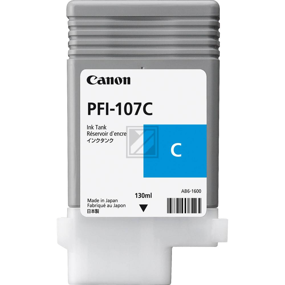 Original Canon 6706B001 / PFI-107C Tinte cyan