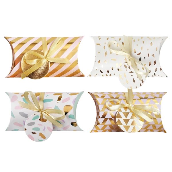 Geschenkkartons - 15 x 7 cm, gold, 8 Stück