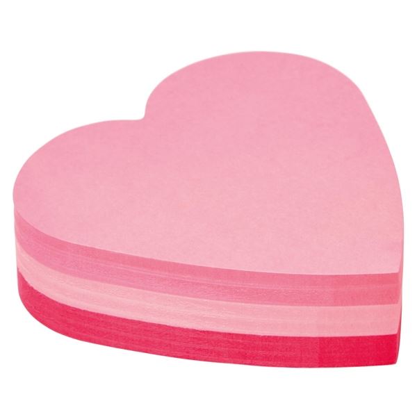 Post it Block, 76 x 76 mm, Herz gestanzt